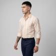 Stripes Peach Shirt : Slim