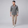 Print Green Shirt : Slim
