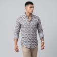 Print Blue Shirt : Slim