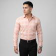 Checks Peach Shirt : Slim