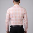 Checks Peach Shirt : Slim