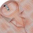 Checks Peach Shirt : Slim