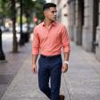 Plain Peach Shirt : Slim
