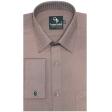 Self Design Brown Shirt : Business