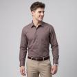 Self Design Brown Shirt : Business