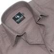 Self Design Brown Shirt : Business