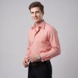 Self Design Peach Shirt : Business