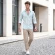 Print Green Shirt : Slim