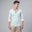 Print Green Shirt : Slim
