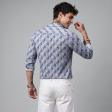 Print Blue Shirt : Slim
