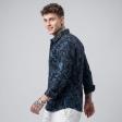 Print Blue Shirt : Slim