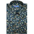 Print Green Shirt : Slim