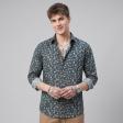 Print Green Shirt : Slim