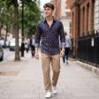 Print Navy Blue Shirt : Slim