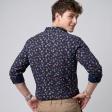 Print Navy Blue Shirt : Slim