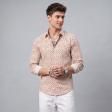 Print Cream Shirt : Slim