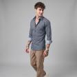 Print Blue Shirt : Slim