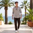 Print Peach Shirt : Slim
