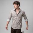 Print Peach Shirt : Slim