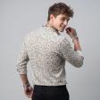 Print Cream Shirt : Slim