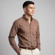 Plain Brown Shirt : Slim