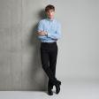 Stripes Aqua Blue Shirt : Slim