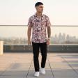 Print Peach Shirt : Party