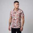 Print Peach Shirt : Party