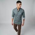 Print Green Shirt : Party
