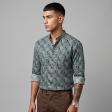 Print Green Shirt : Party