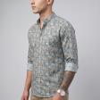 Print Green Shirt : Party