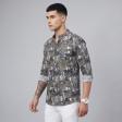 Print Gray Shirt : Party