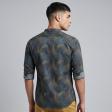 Print Blue Shirt : Party
