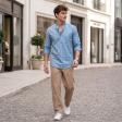 Print Blue Shirt : Ditto