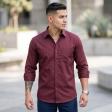 Self Design Maroon Shirt : Ditto