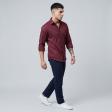 Self Design Maroon Shirt : Ditto
