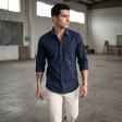 Self Design Navy Blue Shirt : Ditto