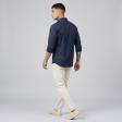 Self Design Navy Blue Shirt : Ditto