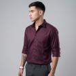 Self Design Maroon Shirt : Ditto