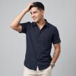 Self Design Navy Blue Shirt : Ditto