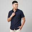 Self Design Navy Blue Shirt : Ditto