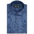 Self Design Navy Blue Shirt : Ditto