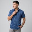 Self Design Navy Blue Shirt : Ditto