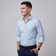 Self Design Light Blue Shirt : Business