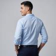 Self Design Light Blue Shirt : Business