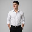 Self Design White Shirt : Business