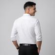Self Design White Shirt : Business