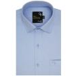 Self Design Light Blue Shirt : Business
