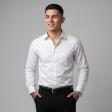 Self Design White Shirt : Slim