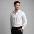 Self Design White Shirt : Slim